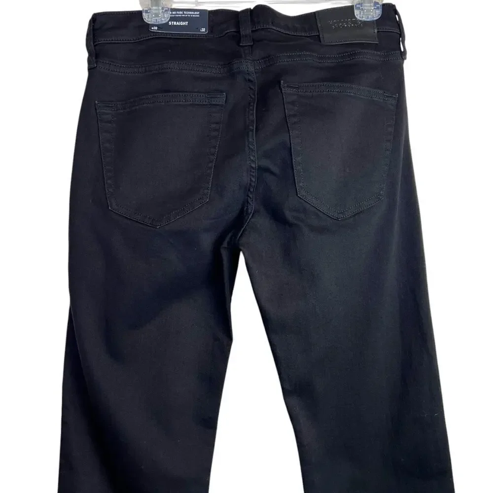 HOLLISTER Men's Straight Leg Jeans No Fade Technology in Black Size W30 L32